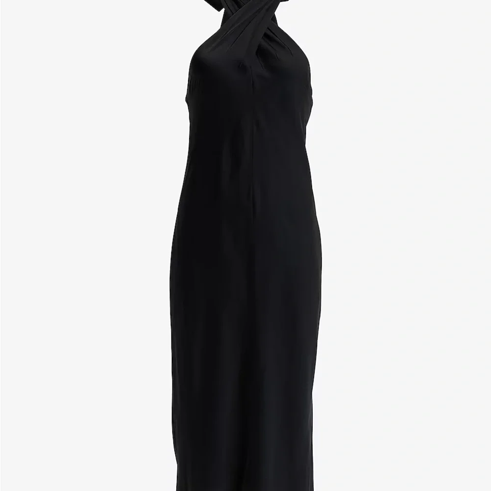 🆕 Express Black Halter Midi Dress - Picture 3 of 4
